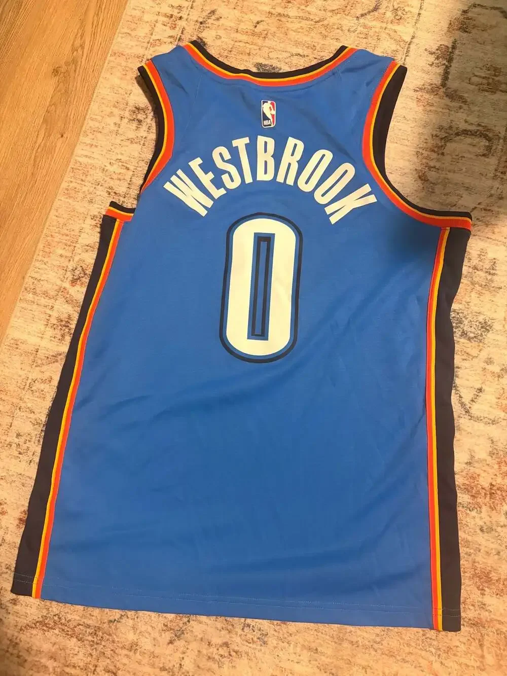 Nike Russell Westbrook Oklahoma City Thunder Icon Edition Swingman Jersey 44